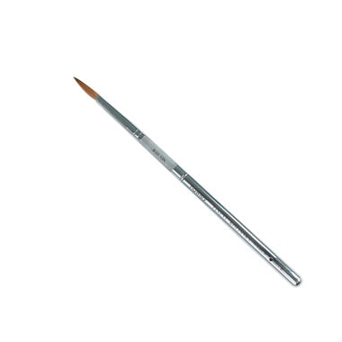 Hawley Pure Sable Kolinsky Nail Brushes Size 10 Nail Brush In Silver Cannister #6015R10 Nail Brushes Hawley