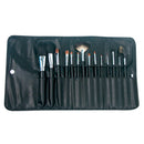 Hawley 15 Piece Makeup Brush Set In Leatherette Wrap