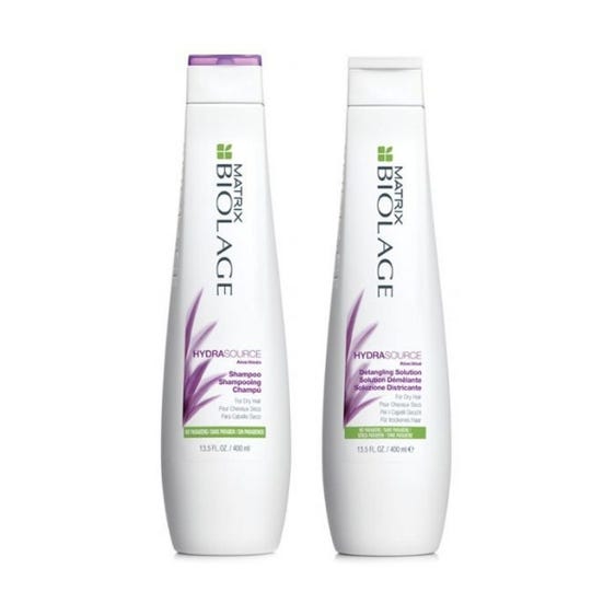 Matrix Biolage Hydrasource Shampoo & Detangling Solution 400ml Duo