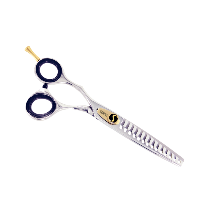 Sensei GSC 14 Tooth Pointcut Texture Left Handed Professional Offset Thinning Scissor GSC14 With Free Case