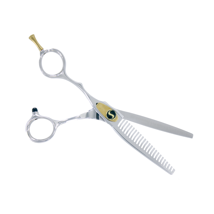 Sensei GSC 23 Tooth Seamless Blending Left Handed Professional Offset Thinning Scissor With Free Case